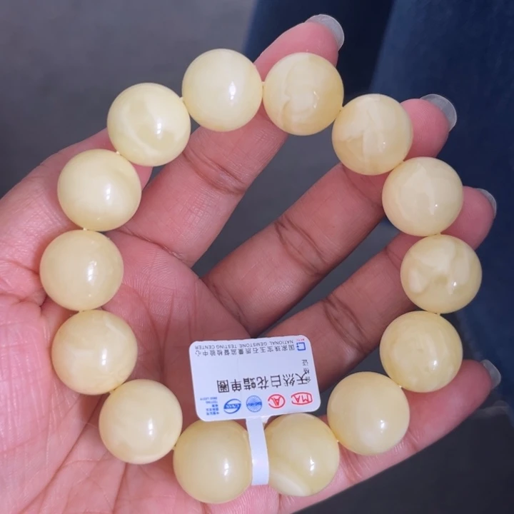 琥珀未镶嵌珠宝奇石M120号15+浓白妖花