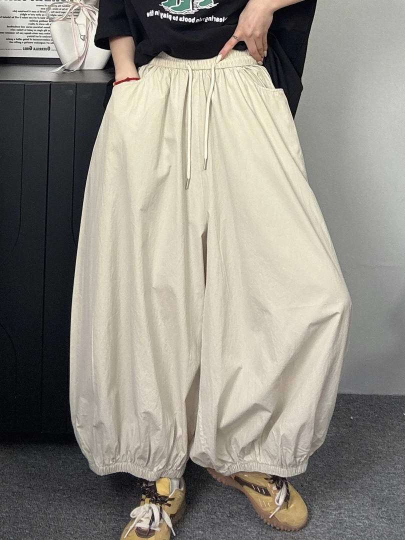 婉倾（光版灯笼裤）超大版宽松休闲裤洋气报单棉料舒适柔软