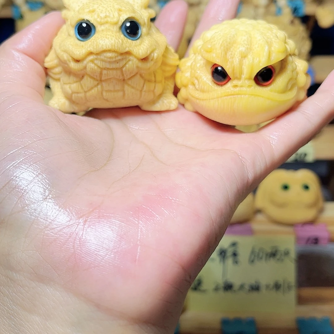 水***水竹金蟾一对微微瑕不退不换