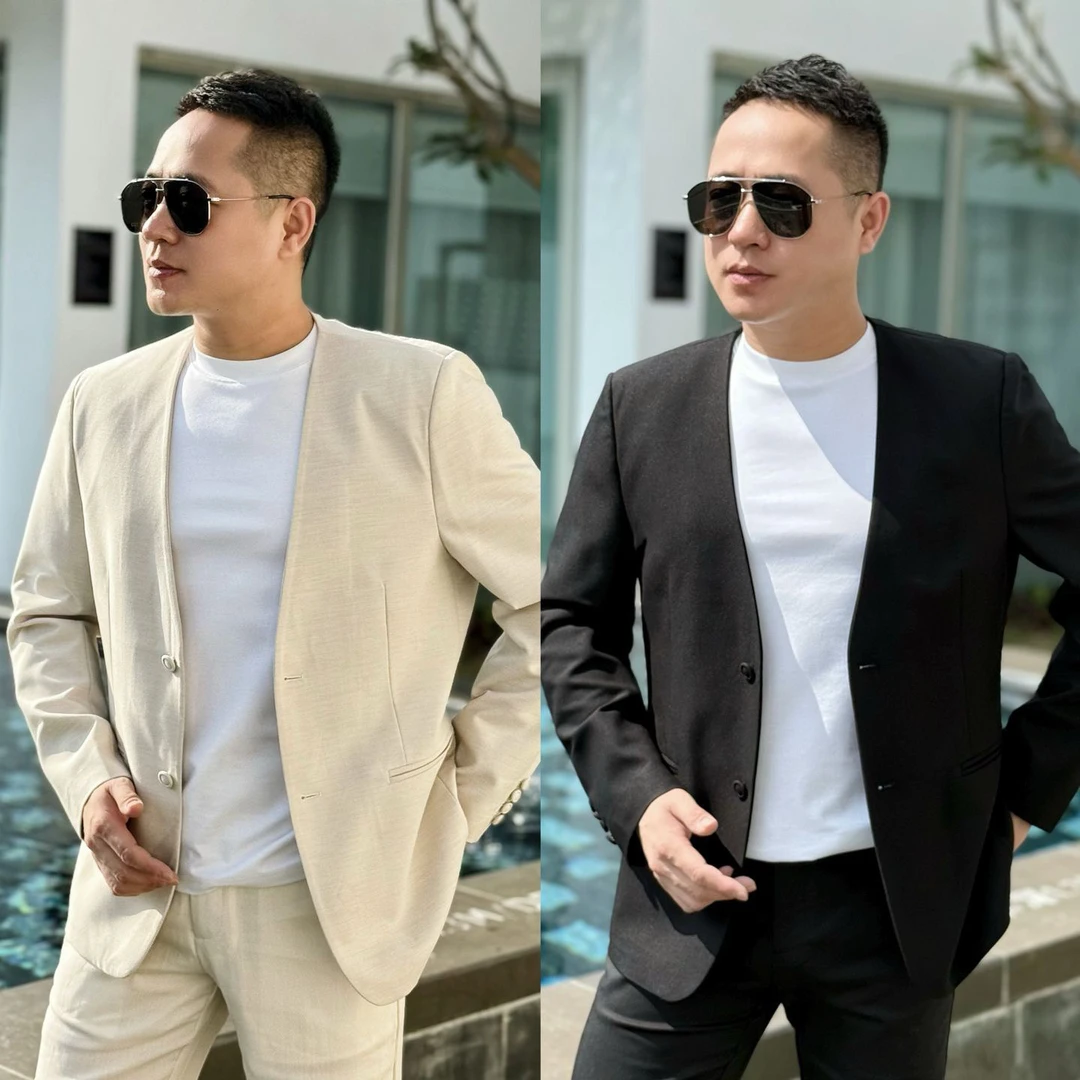 孙先生｜出版款V领西服醋酸羊毛混纺男款时尚西服外套2008