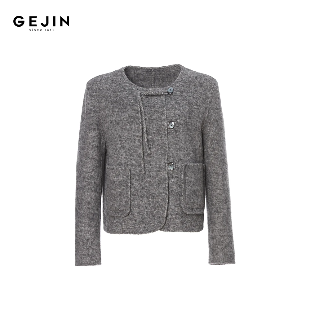 GEJIN/女毛呢外套冬季小香风短外套小香风长袖9422483255