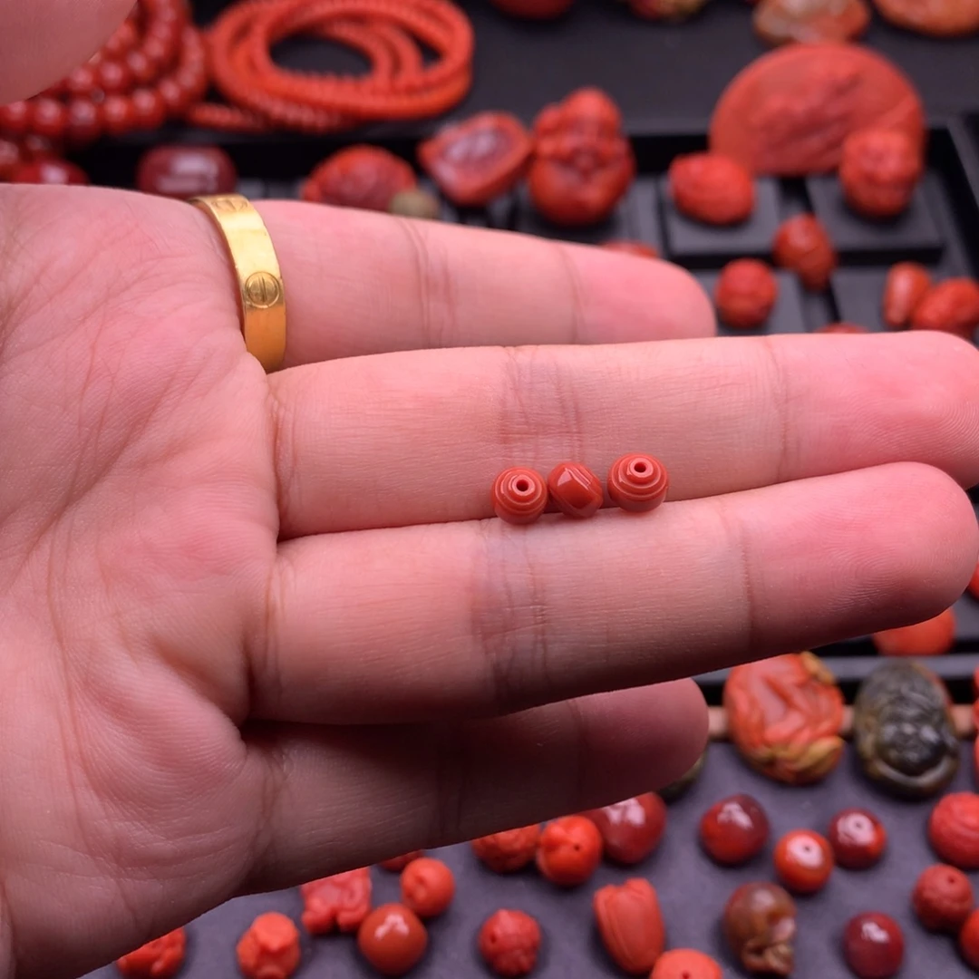 南红玛瑙未镶嵌南红精工线束6mm多样性发其一