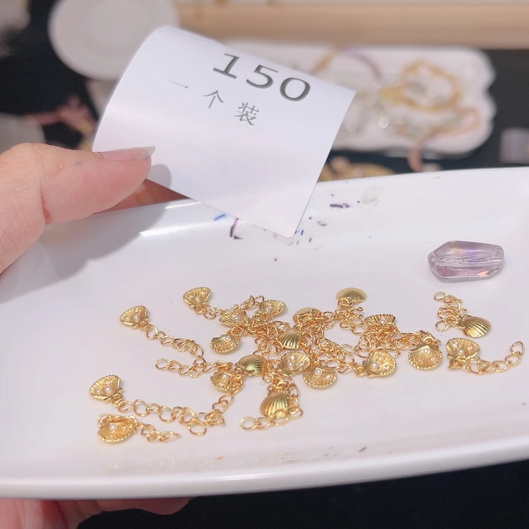 水晶珠宝半成品银S925镀金镶嵌150