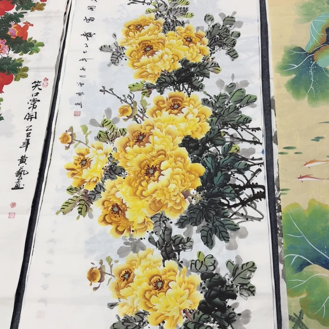 国画140×70手绘画画画