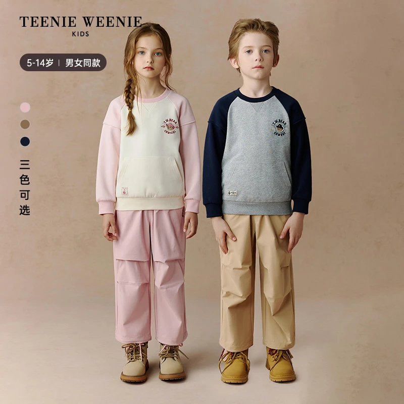 TeenieWeenie Kids小熊童装25秋冬印花插肩袖圆领卫衣TKMW254991K