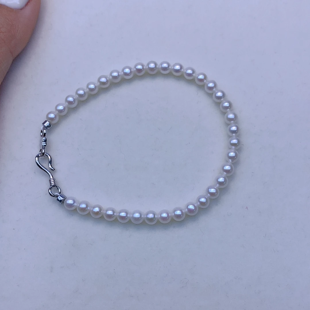【闪购商品】银S925镶嵌手绳淡水珍珠