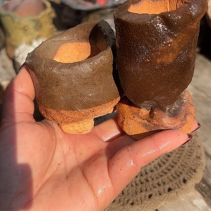 两个满58包邮粗陶高温花盆