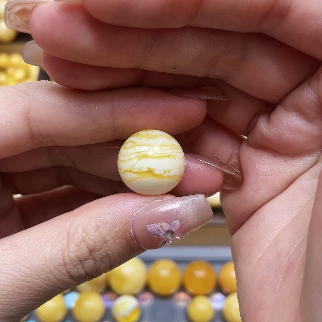 琥珀珠宝奇石未镶嵌禧**蹈17.2mm微微瑕