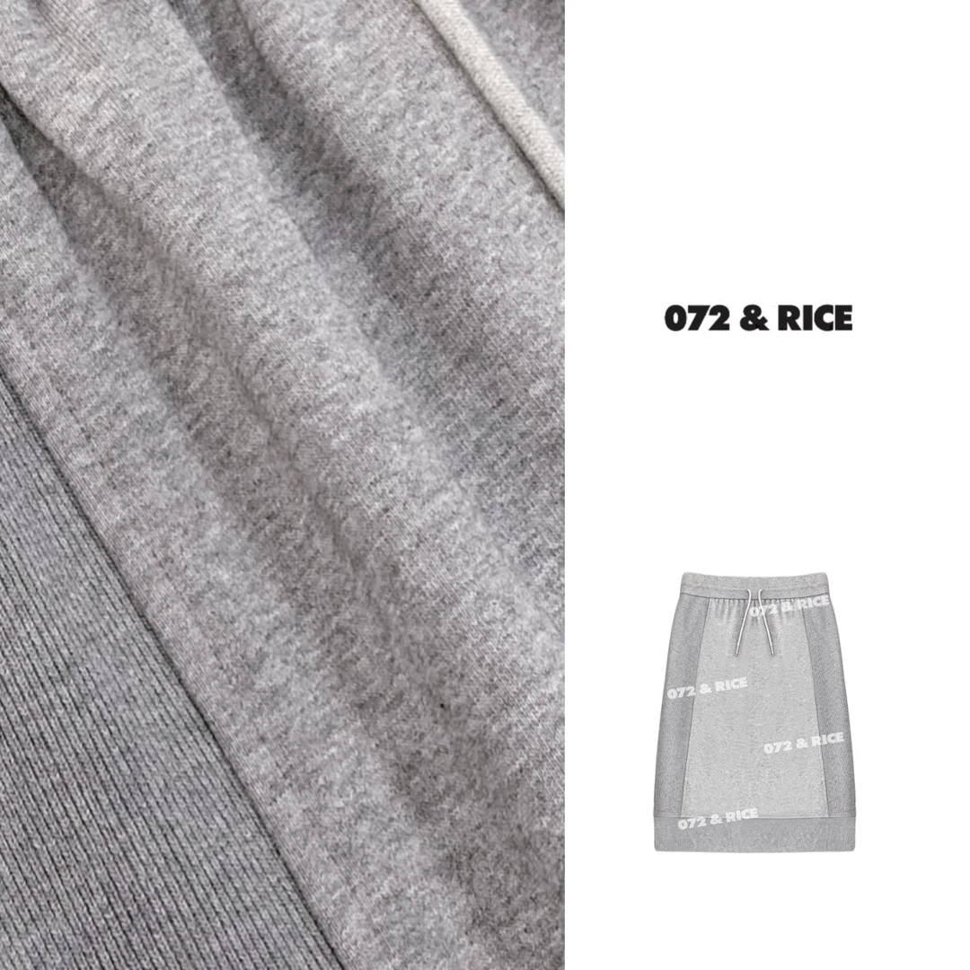 072 & RICE【泽西裙】春夏季休闲百搭抽绳半裙 32XD80