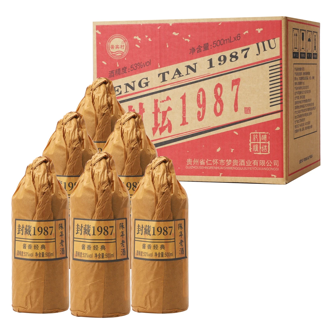 酱宾村1987 酱香型白酒 500ML*6瓶 53%Vol