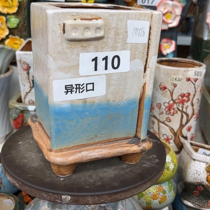 紫砂花盆粗陶材质多肉花盆