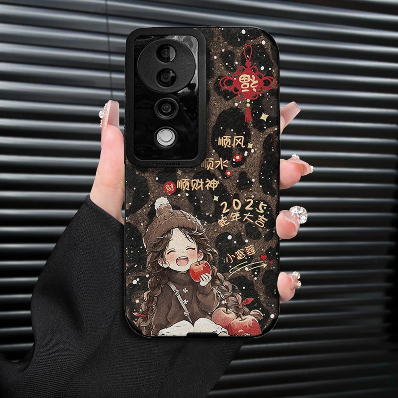 2025发财苹果女孩适用创意VIVOS19/PRO手机壳防摔全包皮质女款