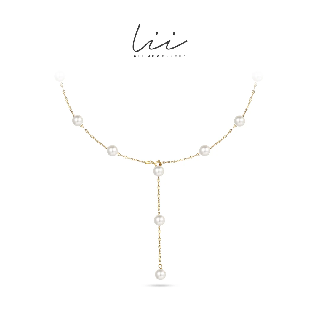 链子925银仿珍珠 925银出游季万能锁骨链多戴式项链首饰女款