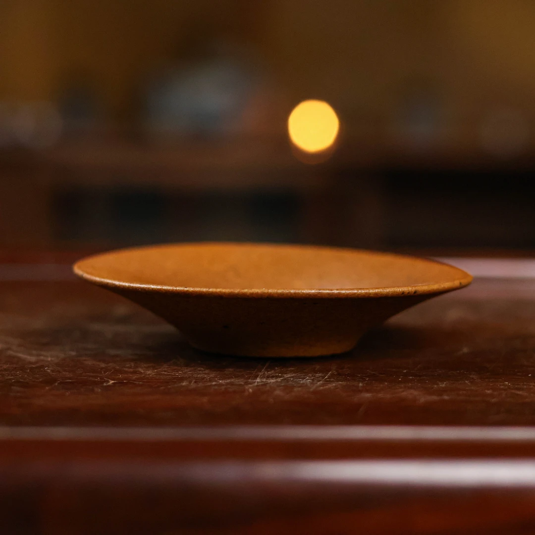 【三山拙垆】酱釉-圆形杯垫（灰念0500）茶道配件