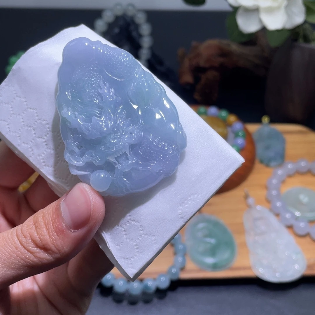 N***c定制翡翠未镶嵌吊坠