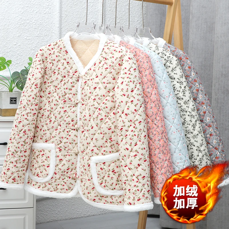 冬季新款加绒加厚时尚保暖棉服棉袄外套