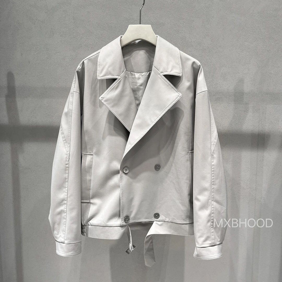 【25春季系列】韩系双排扣翻驳领男士痞帅西装夹克外套潮牌宽松