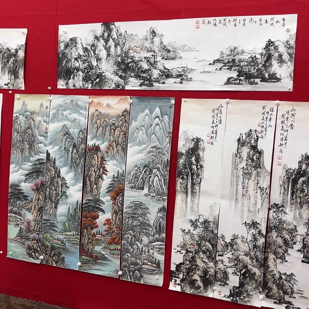 紫***巅国画绘画作品多次参加