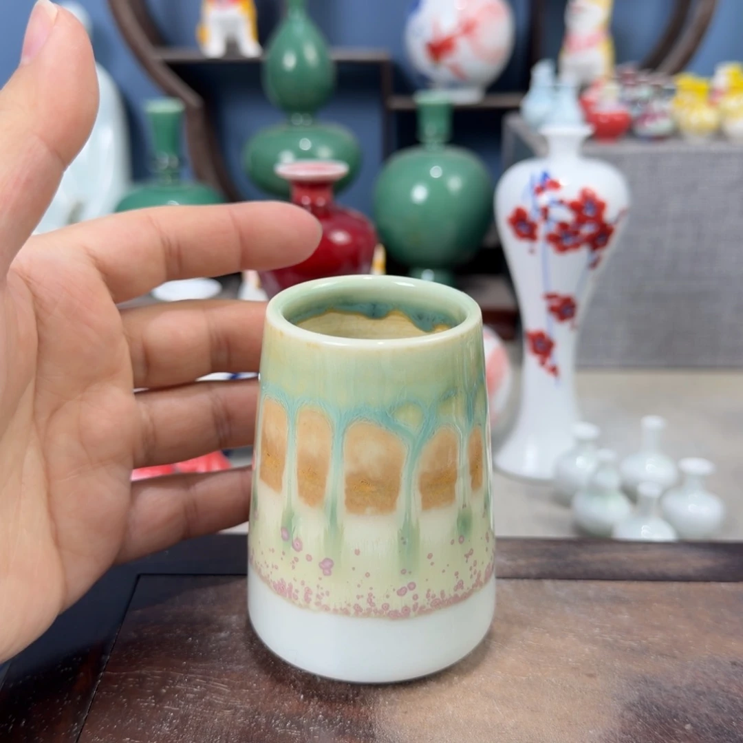 陶瓷手工小花器摆件