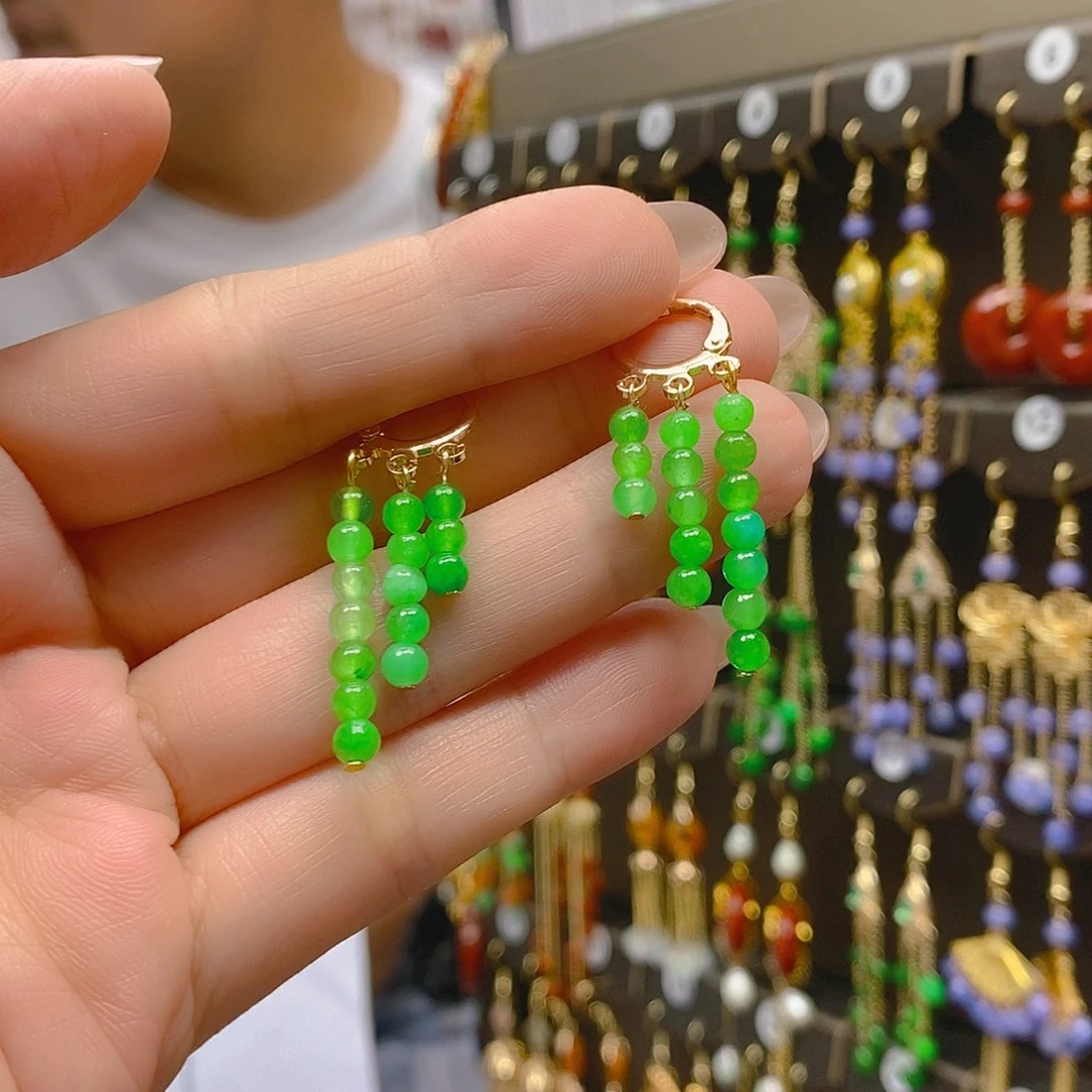 翡翠合金耳饰翡翠