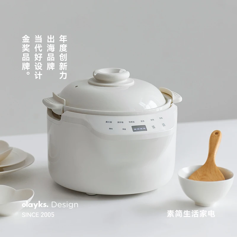 【真正陶土】olayks立时出口日本电饭煲0涂层全陶瓷家用电饭锅3L
