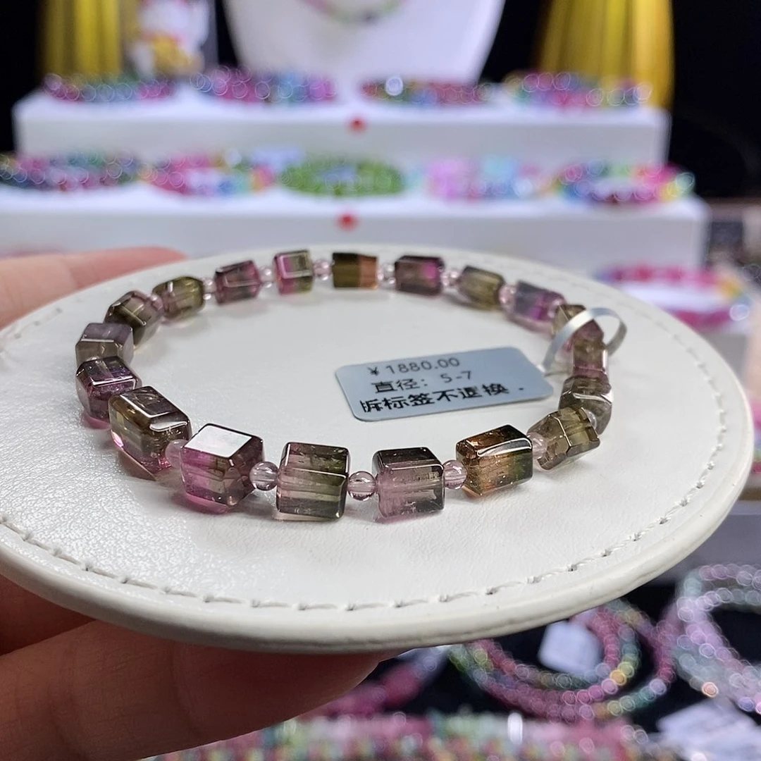 未镶嵌手链碧玺西瓜回纹