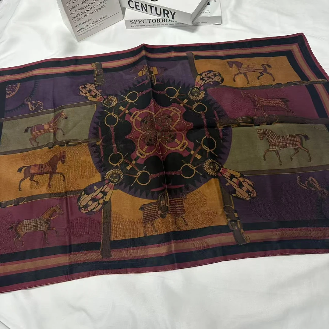 香云纱枕套-对拼花马  54*78cm枕套