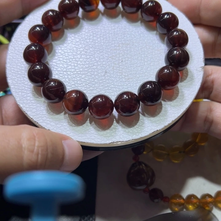 琥珀未镶嵌颈饰琥珀手串11mm