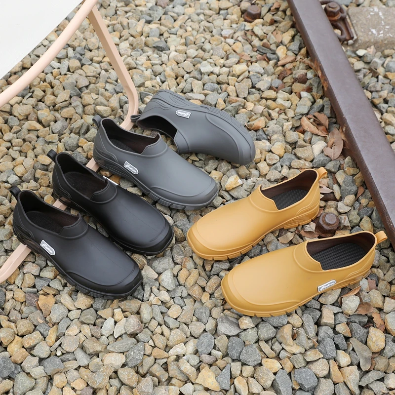 低帮雨鞋男新款潮流时尚防水鞋户外工作钓鱼防滑轻便胶鞋百搭软底