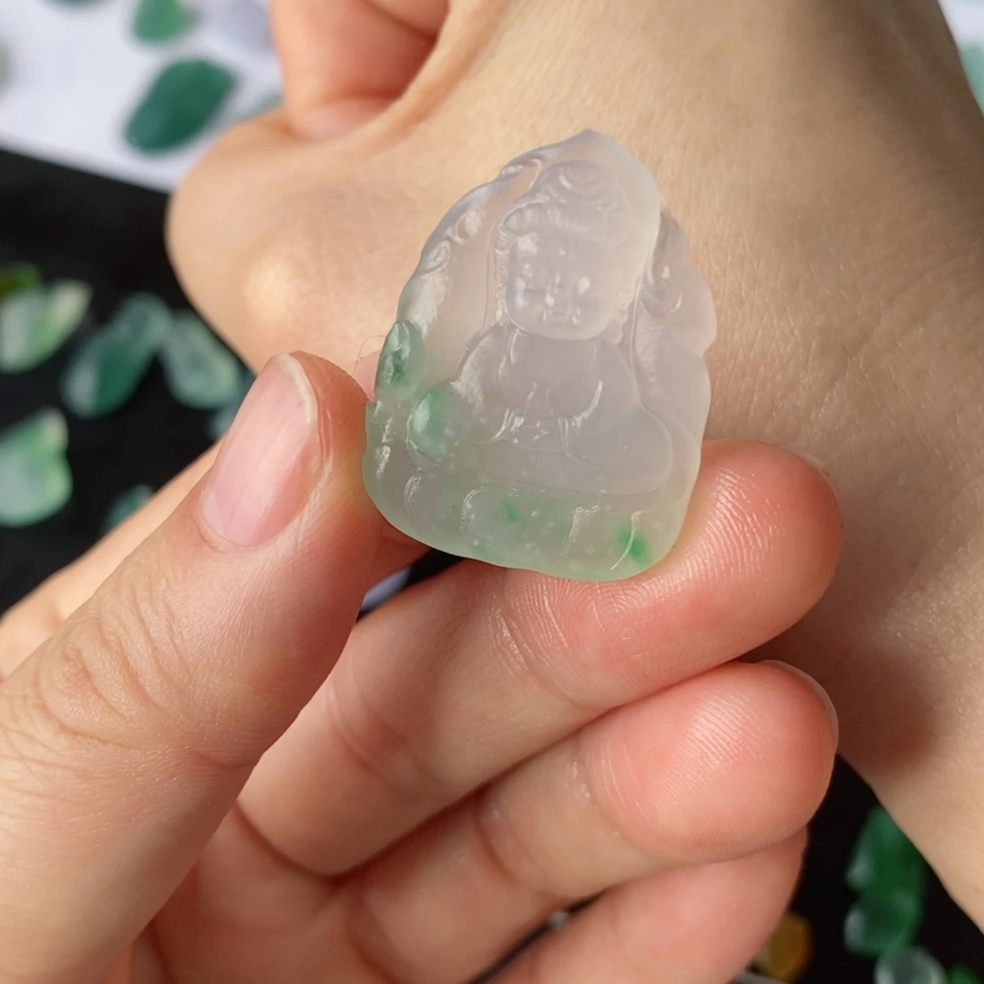 定制翡翠未镶嵌宝宝佛