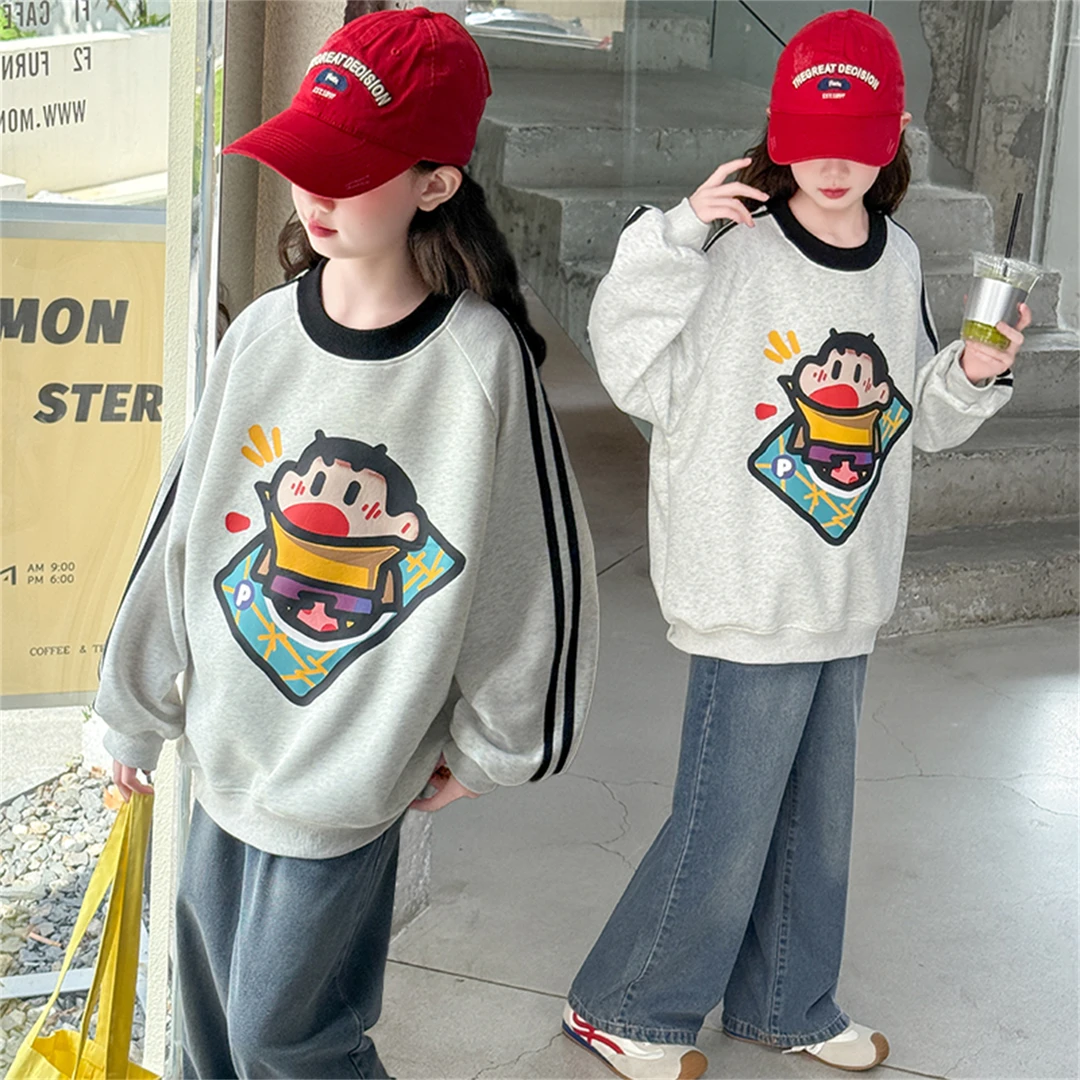 女童春秋款韩版休闲卫衣套装中大童洋气时髦秋装儿童秋季两件套潮