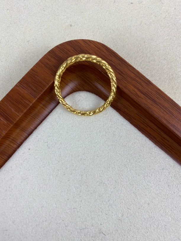 麻花戒指19圈0.48足金999先鉴定后发货