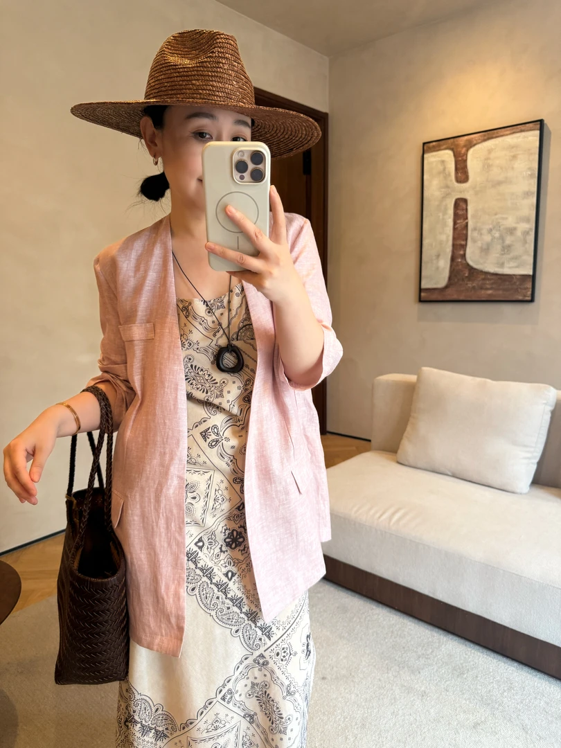 【NO退NO换】鑫燃KIKI 100亚麻时尚高级感防晒外套 2581133 MHT（F）