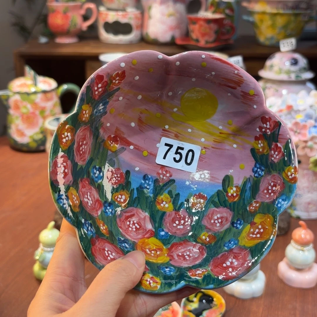 景德镇手绘高温釉下彩陶瓷茶具