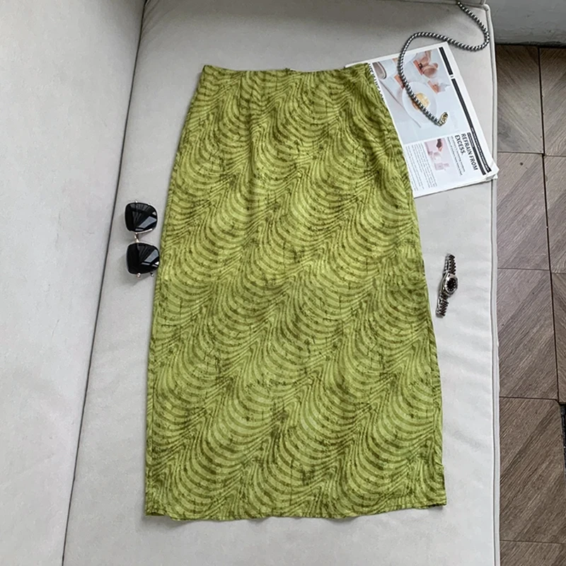 【南油子晨】小清新森系条纹半身裙高级感气质别致长裙女