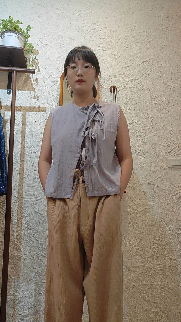 清迈印度棉胸围96衣长53背心优雅气质透气舒适4003