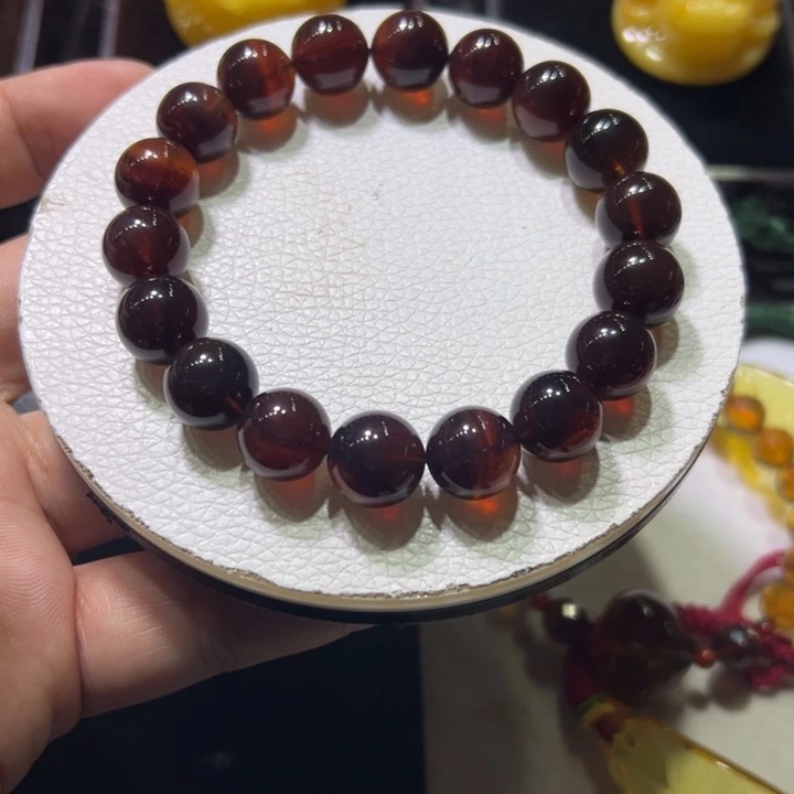 琥珀未镶嵌颈饰琥珀手串11mm