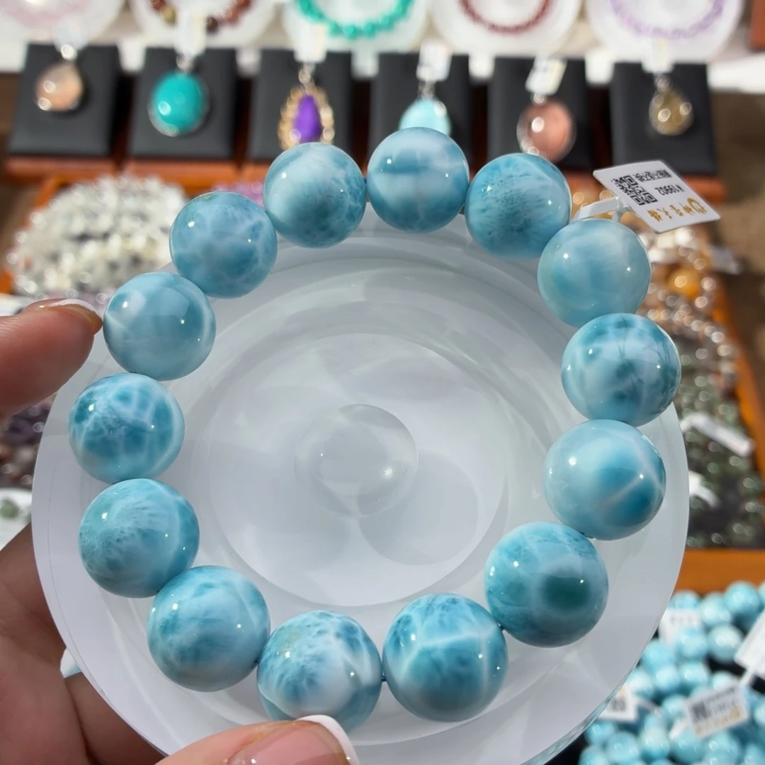 针钠钙石（海纹石）未镶嵌手串17mm