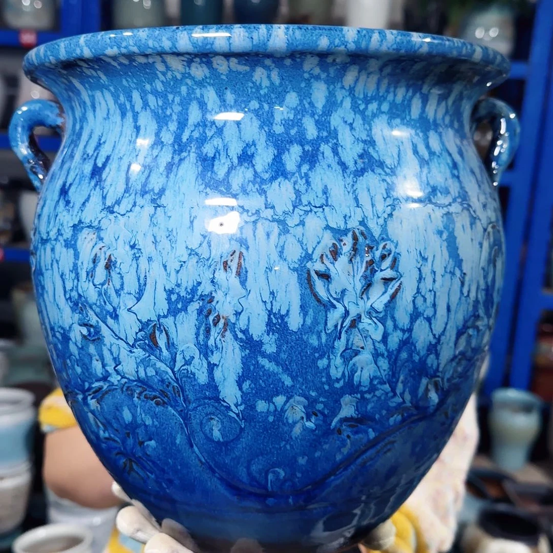 紫砂花盆高26口26