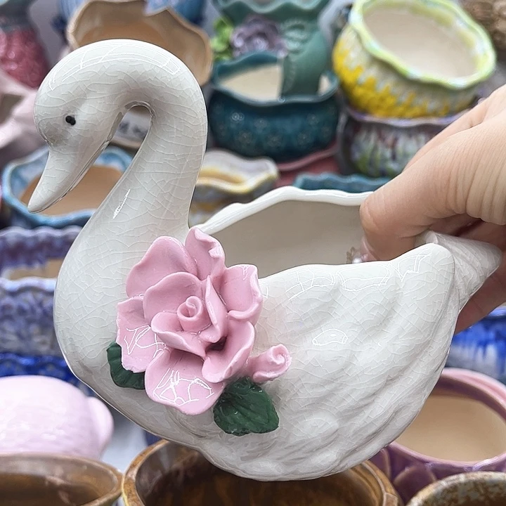 多肉绿植陶瓷花盆，有空，9.9包邮