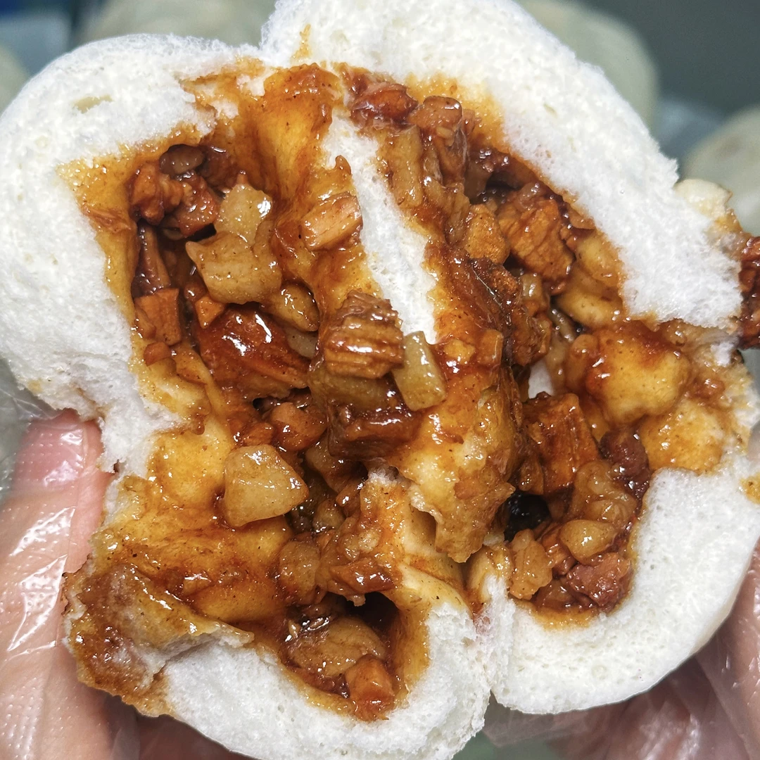 爆汁叉烧包6个 传统包点早餐包（1盒550克）