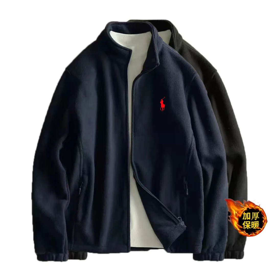 经典保罗男女同款保暖摇粒绒外套运动情侣外套双面加厚夹克秋冬
