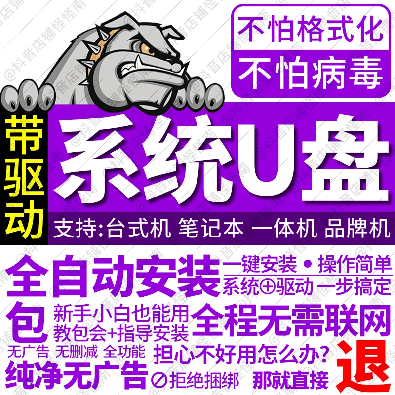 系统安装U盘一键装机微PE启动优盘量产重装Win7/10新11纯净专业版