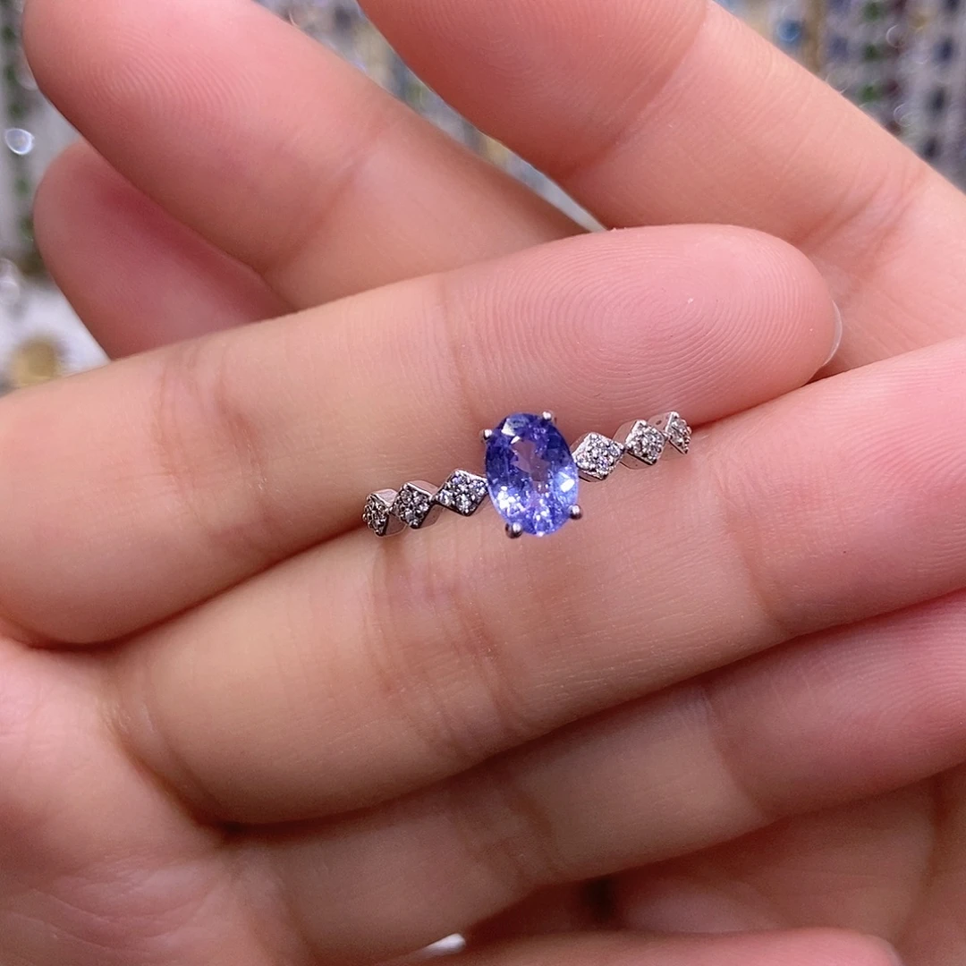 银S925镶嵌戒指坦桑石