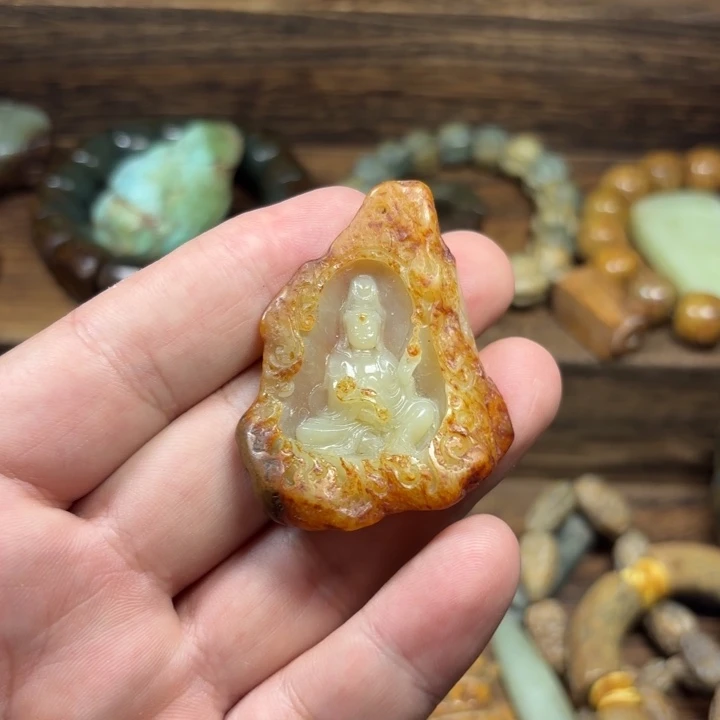 岫岩河磨玉（透闪石质玉）未镶嵌颈饰