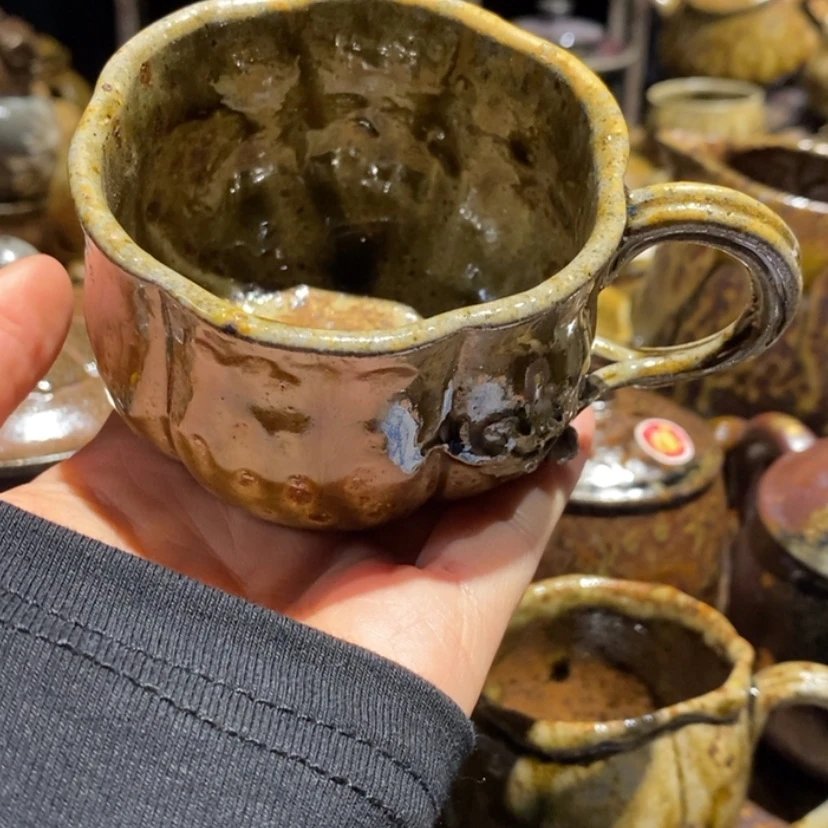 【闪购商品】茶壶紫砂兔*洁金丝把杯瑕