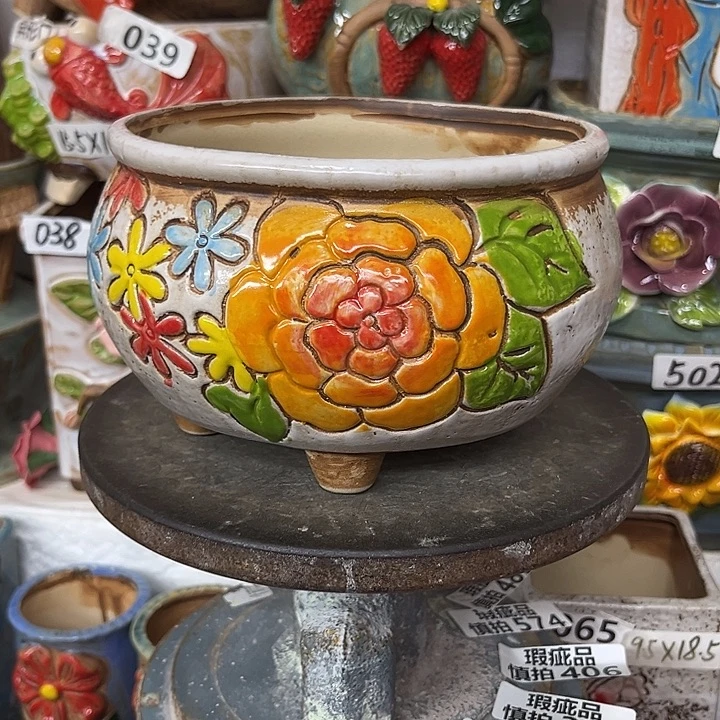 粗陶材质多肉花盆