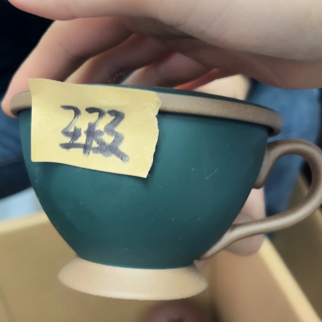 宜兴原矿紫砂全手工盖杯