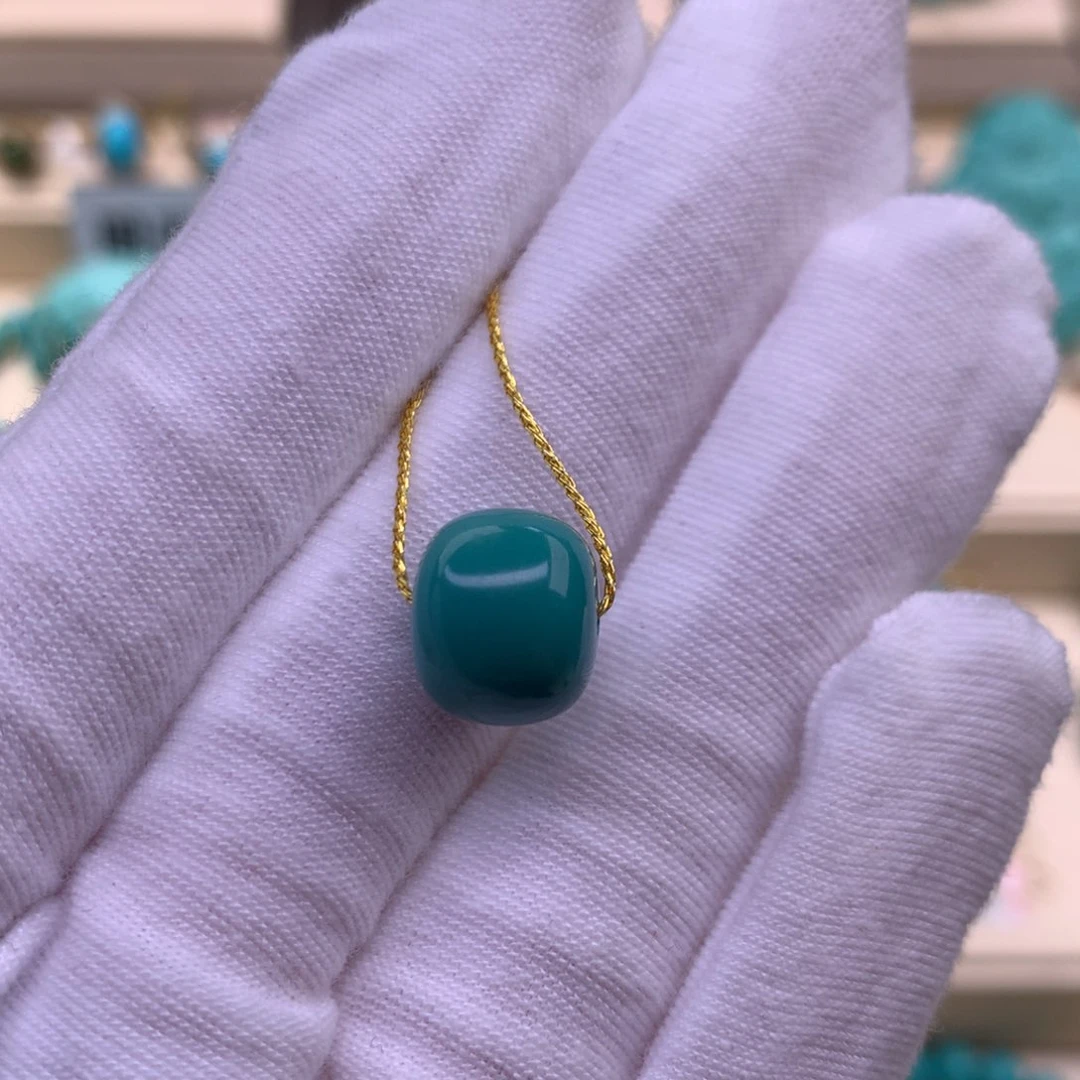 未镶嵌绿松石珠宝奇石11.5*9.8mm