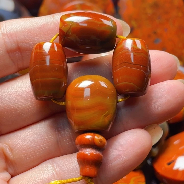 未镶嵌战国红玛瑙挂件玛瑙/玉髓